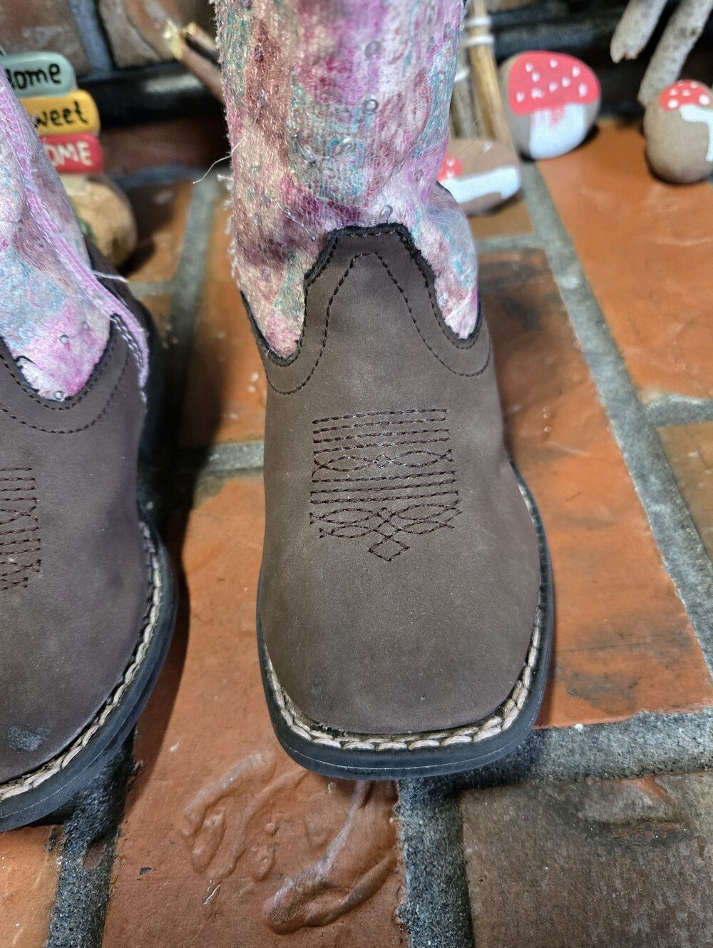 Roper Pink Floral Shine Boots - Picture 5 of 9